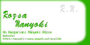 rozsa manyoki business card